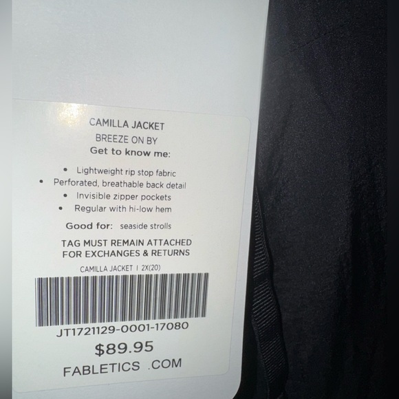 Camilla Jacket Breeze on by Black with while trim - Picture 2 of 6